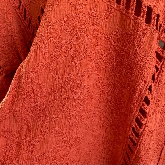 Forever 21 Burnt Orange V Neck Knit Top Sz. Small - Picture 7 of 11